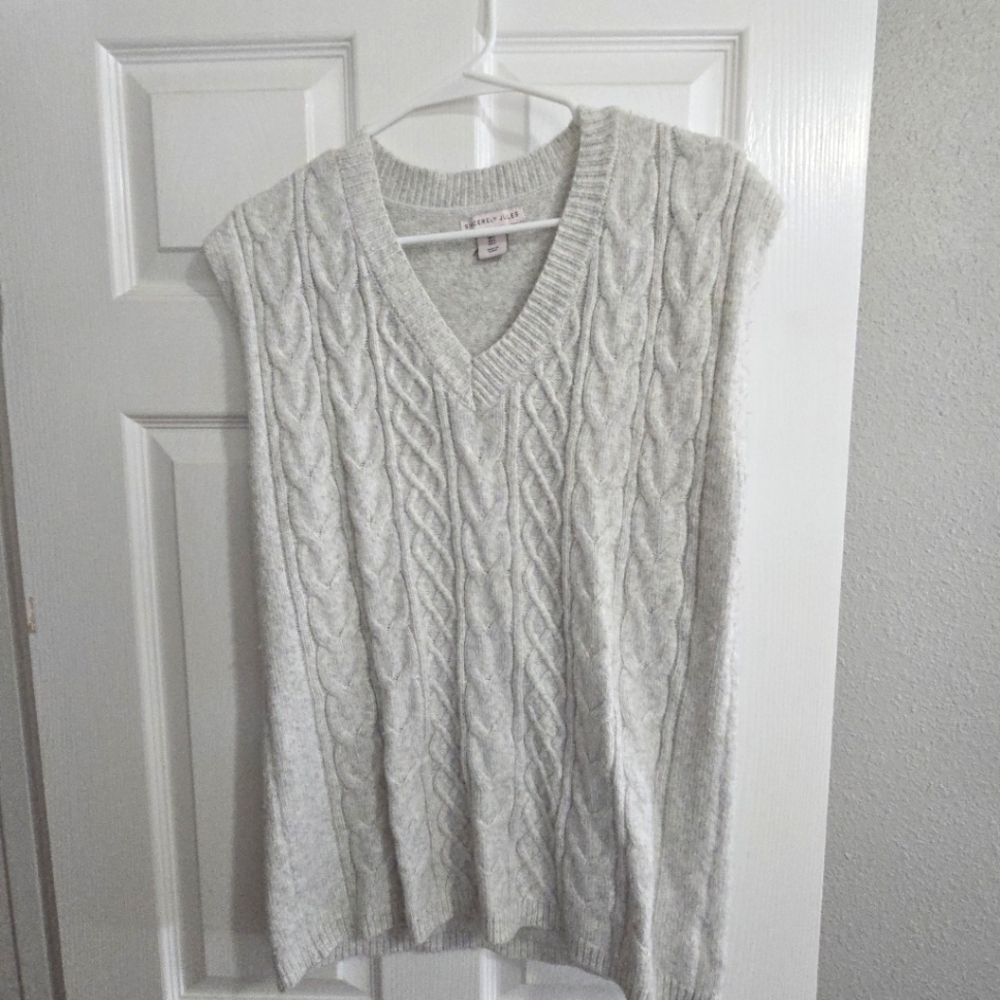 Gray sweater vest